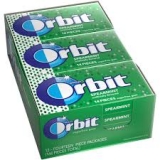 Candy, Orbit, Sugar Free Gum, Spearmint, 12 Pieces/Pack