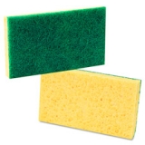 Sponge, Scouring Pad, Yellow and Green, 20/CT